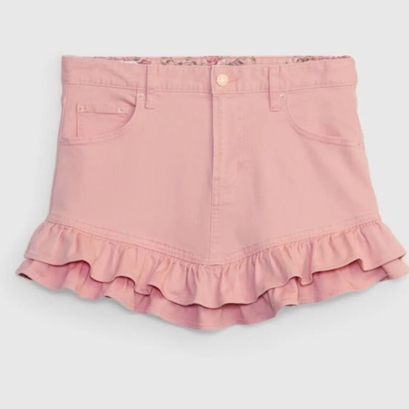 Gap X LoveShackFancy Denim Mini Skirt Size 8 (29)
